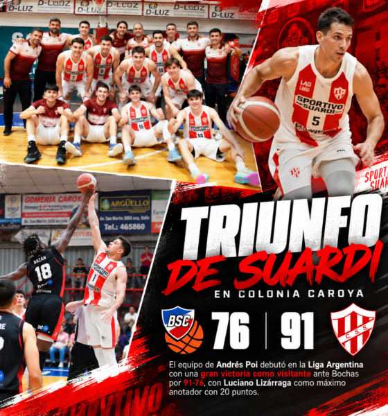 Sportivo Suardi debutó con triunfo ante Bochas