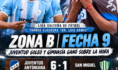 Juventud Antoniana y Gimnasia y Tiro en la Fecha 9 de la Liga Salteña.