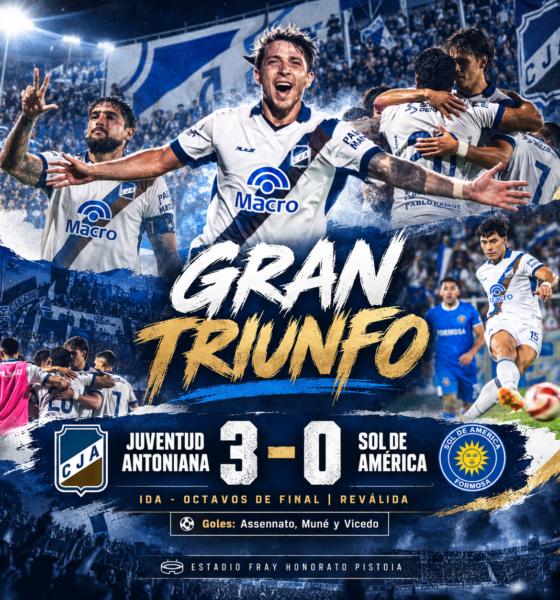 Juventud Antoniana goleó 3-0 a Sol de América con goles de Assennato, Muné y Vicedo y quedó muy cerca de los cuartos del Federal A.