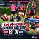 Los Mayuatitos perdieron 31-19 ante Cuyo y quedaron fuera de las semifinales por el título del Argentino Juvenil M17. Ahora enfrentarán a Uruguay.
