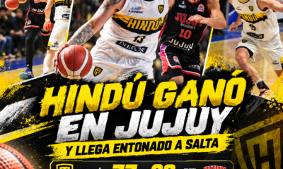 Hindú venció 77-69 a Jujuy Básquet y llega con confianza al Delmi para enfrentar a Salta Basket por la Liga Argentina.