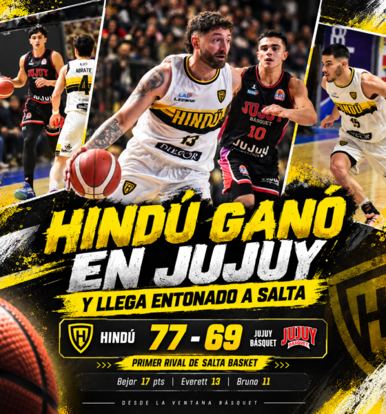 Hindú venció 77-69 a Jujuy Básquet y llega con confianza al Delmi para enfrentar a Salta Basket por la Liga Argentina.