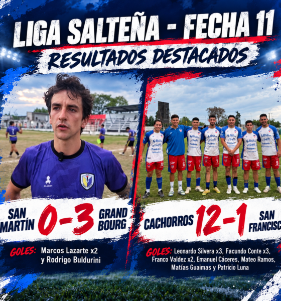 Cachorros marcó 12 goles ante San Francisco y Grand Bourg venció 3-0 a San Martín en la nueva jornada de la Liga Salteña.