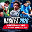 Juan Manuel Cerúndolo y Mariano Navone quedaron eliminados del ATP Basilea 2026. Holger Rune volvió al triunfo tras una larga ausencia por lesión.