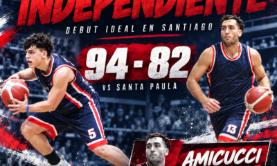Independiente BBC debutó con triunfo en la Liga Argentina al vencer 94-82 a Santa Paula, con una actuación extraordinaria de Cristian Amicucci.