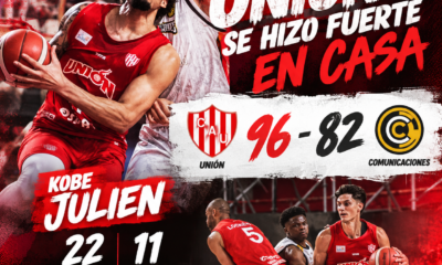 Unión venció 96-82 a Comunicaciones en la Liga Argentina. Kobe Julien brilló con 22 puntos y 11 rebotes.