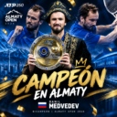 Medvedev es campeón del Almaty Open 2026 tras remontar ante Basilashvili. Defendió por primera vez un título ATP y sumó su corona 25.