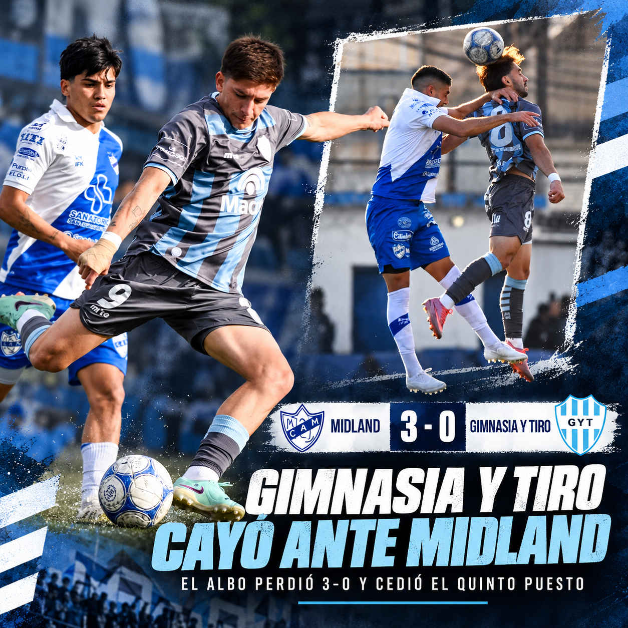 Gimnasia y Tiro perdió 3-0 ante Midland, quedó con 52 puntos y cedió el quinto puesto en la lucha por el Reducido.
