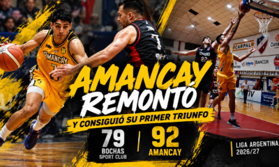 Amancay venció 92-79 a Bochas tras remontar 14 puntos. Gonzalo Alonso fue figura con 29 tantos en la Liga Argentina.