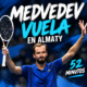 Medvedev avanza en 52 minutos en el Almaty Open 2026 y Khachanov salva cinco puntos de partido. Resultados y próximos cruces.
