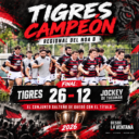 Tigres venció 26-12 a Jockey de Tucumán y es campeón del Regional NOA B. Ahora disputará la reclasificación por una plaza para el Regional A 2027.