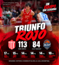 San Isidro goleó 113-84 a Jujuy Básquet en la Liga Argentina. Tiago Tomatis anotó 17 puntos y el Rojo consiguió su segundo triunfo.