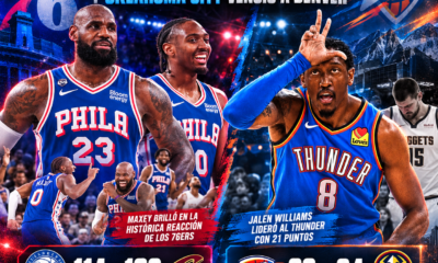 NBA: Philadelphia logró una remontada histórica y Oklahoma ganó