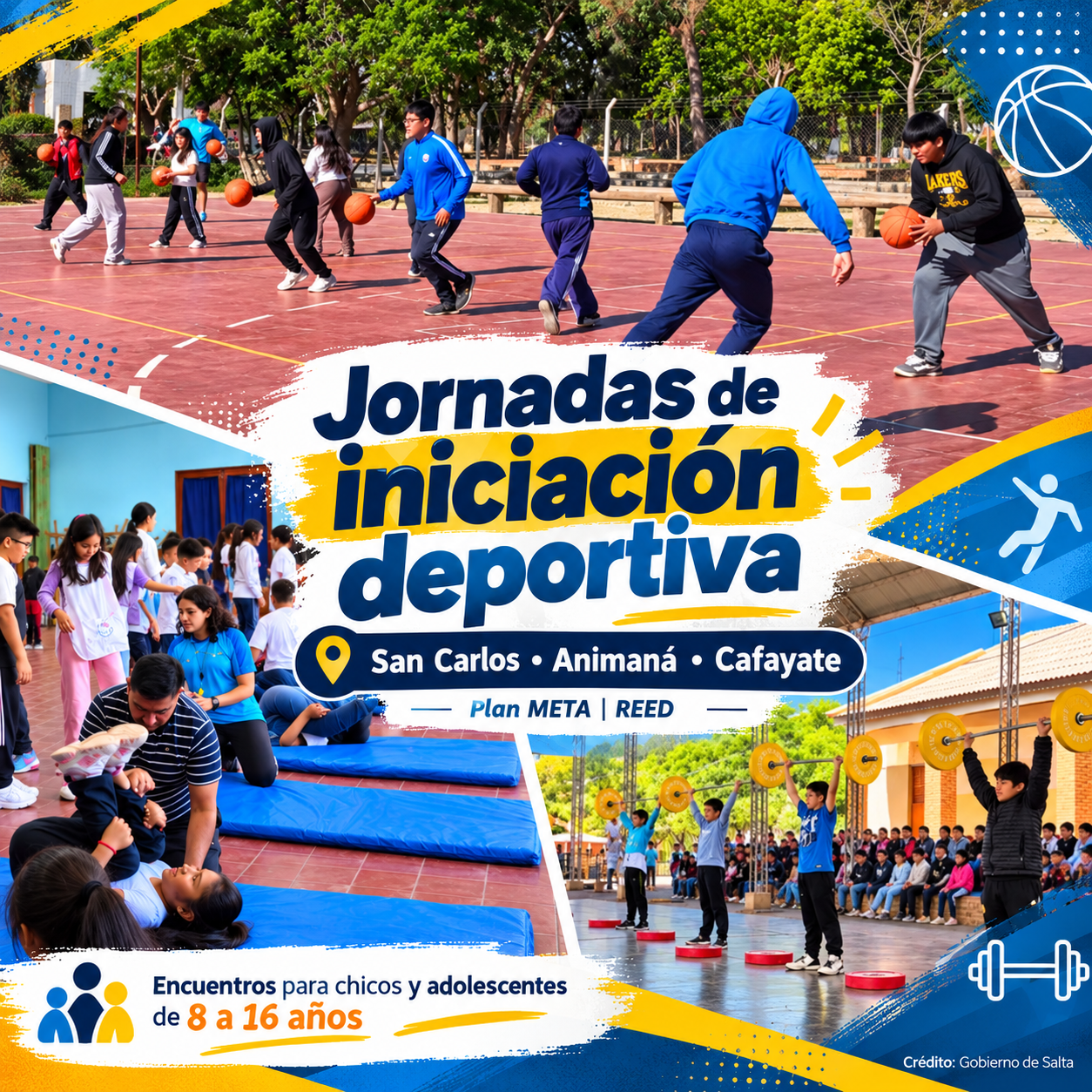 Salta realizó jornadas de iniciación deportiva en San Carlos, Animaná y Cafayate, con chicos de 8 a 16 años y 12 profesores.