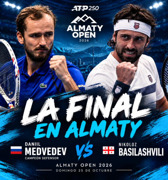 Medvedev jugará la final del Almaty Open 2026 ante Basilashvili, que eliminó a Tsitsipas. El ruso busca defender su título.