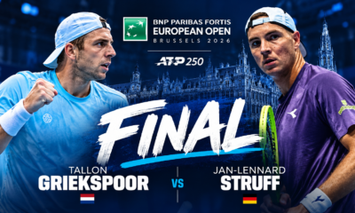 Cerúndolo cayó ante Griekspoor en las semifinales del ATP Bruselas 2026. Struff eliminó a Fils y habrá una final histórica.