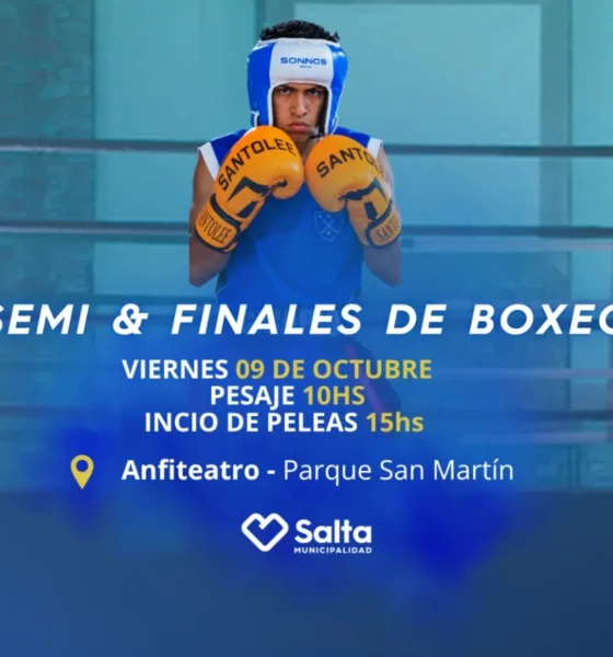Semifinales y finales del Torneo Municipal de Boxeo en el Anfiteatro Cuchi Leguizamón de Salta.